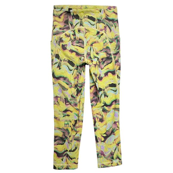 LULULEMON SWIFT SPEED HIGH-RISE CROP 21" LEGGINGS PRINT RUNNING SIZE 4 - Picture 3 of 7